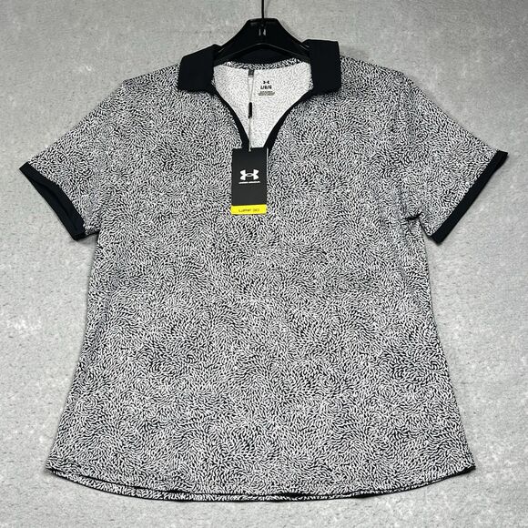 Under Armour Golf Polo Shirt Womens Large Short Sleeve New Eagle Swoop Playoff - Picture 1 of 13